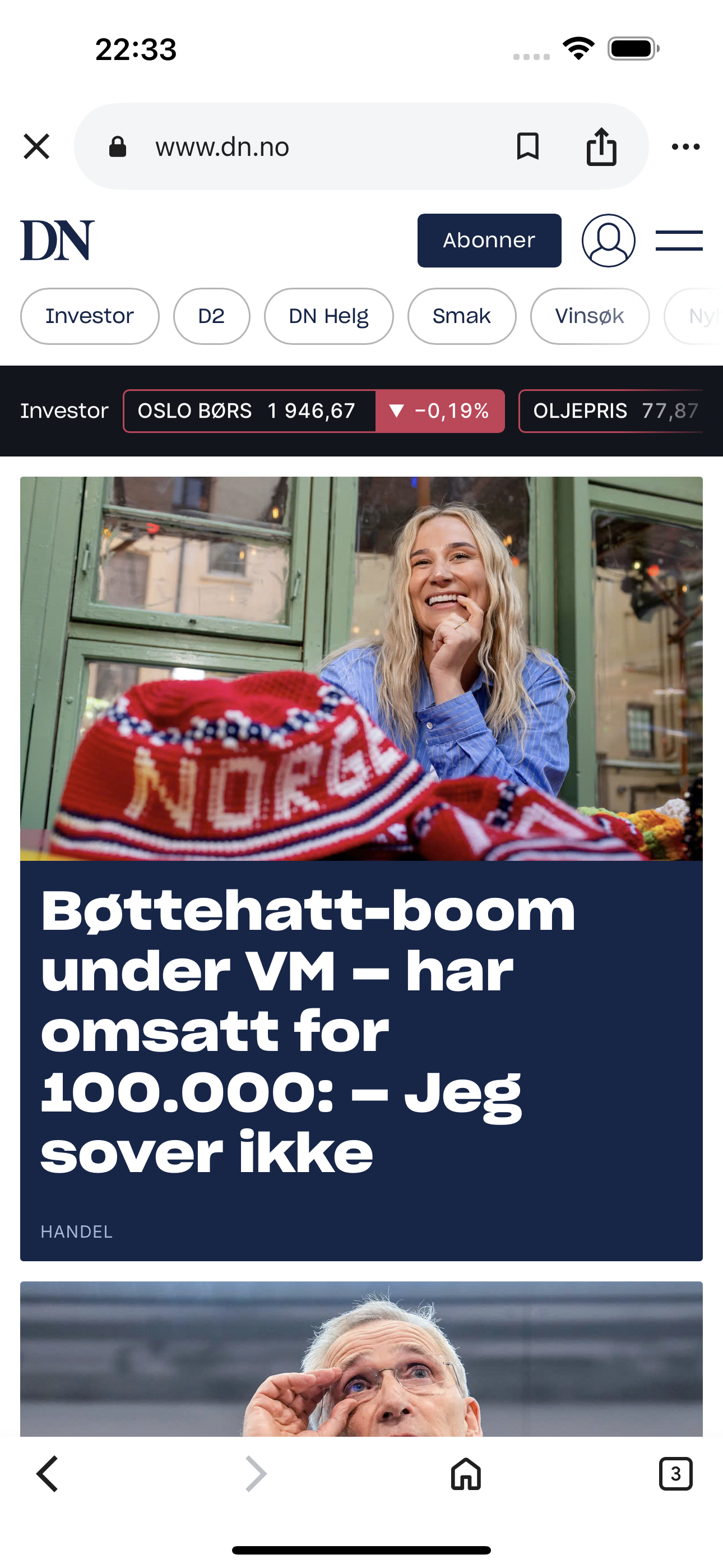 INTERVJU MED DAGENS NÆRINGSLIV