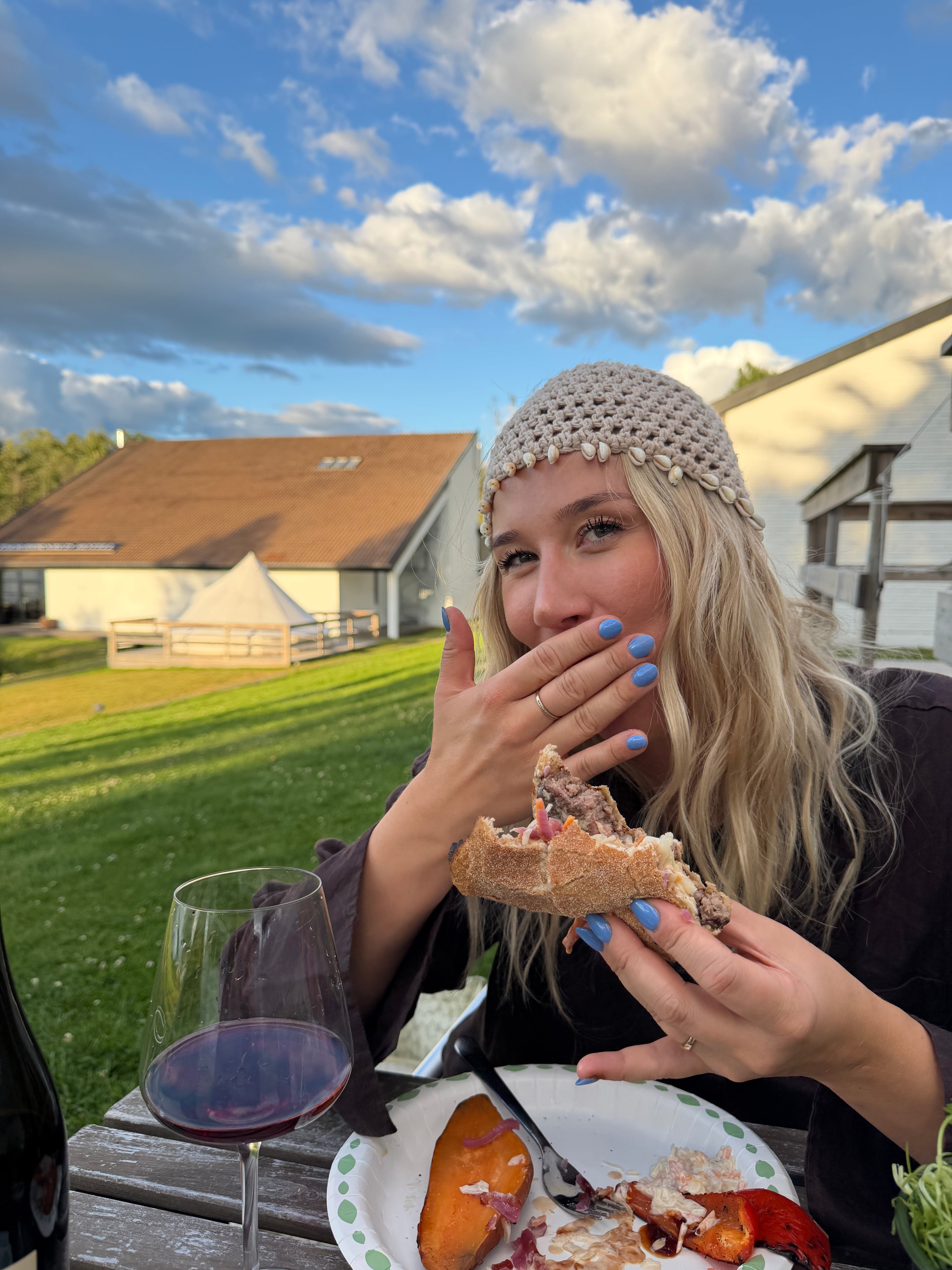Mesh beanie (OPPSKRIFT + GARNPAKKE) — Øko bomull