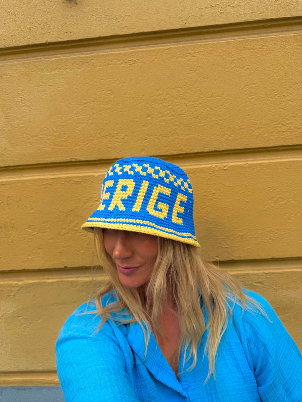 Sverige bøttehatt (hekleoppskrift)