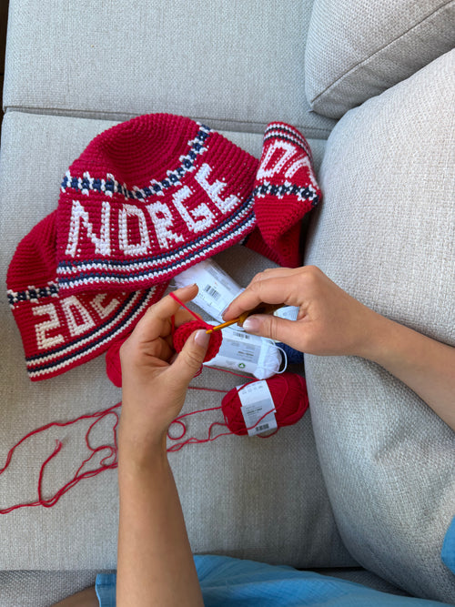 Norway Bucket Hat World Cup (crochet pattern)