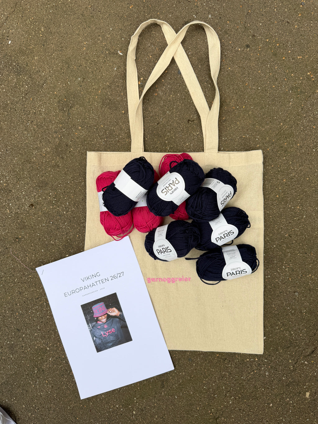 Viking Europahatt (OPPSKRIFT + GARN + TOTEBAG)
