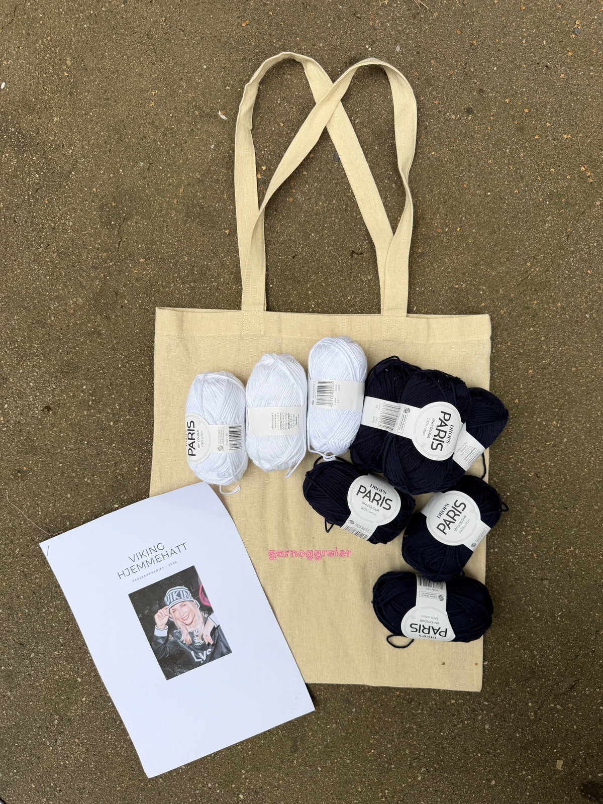 Viking 1899 hjemmehatt (OPPSKRIFT + GARN + TOTEBAG)