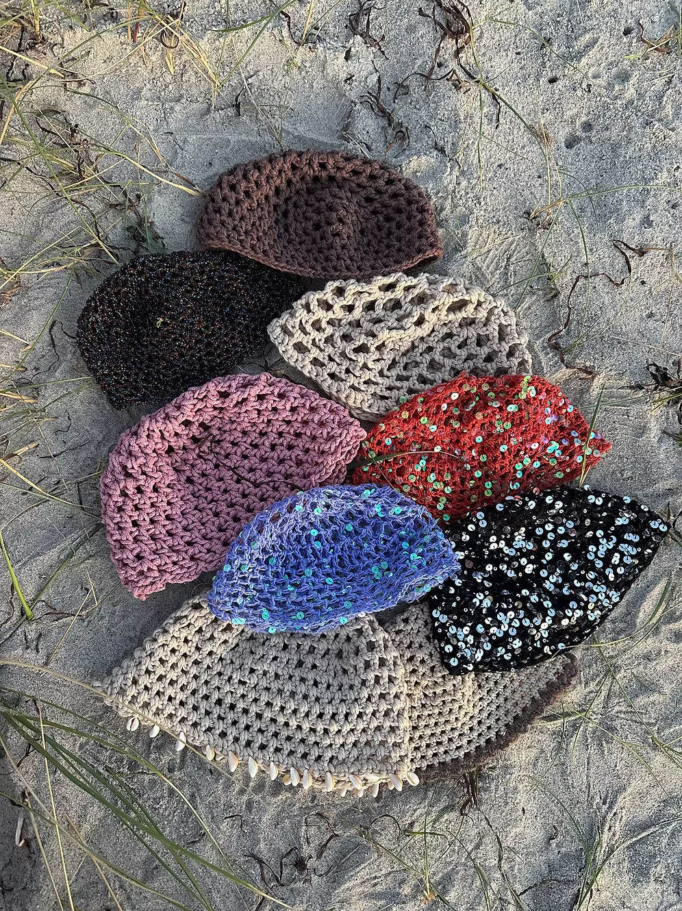 Mesh beanie (OPPSKRIFT + GARNPAKKE) — Øko bomull