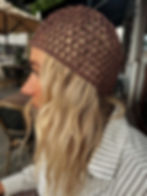Mesh beanie (OPPSKRIFT + GARNPAKKE) — Øko bomull